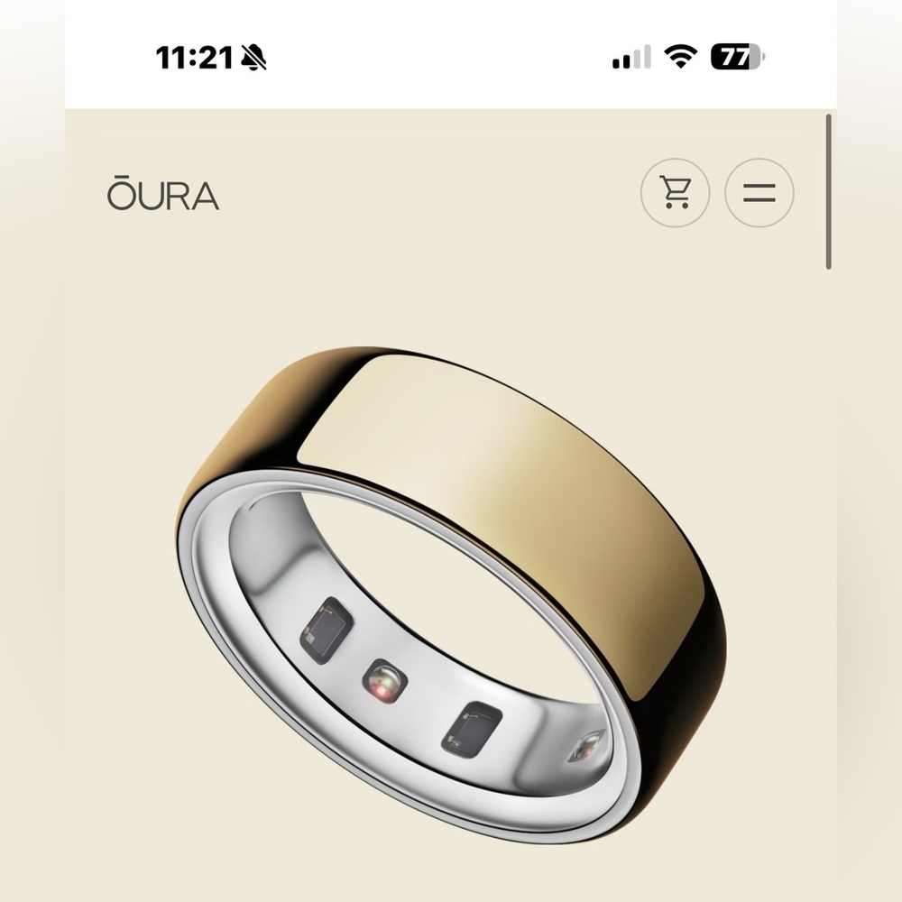 Gold Oura Ring 4 Size 8